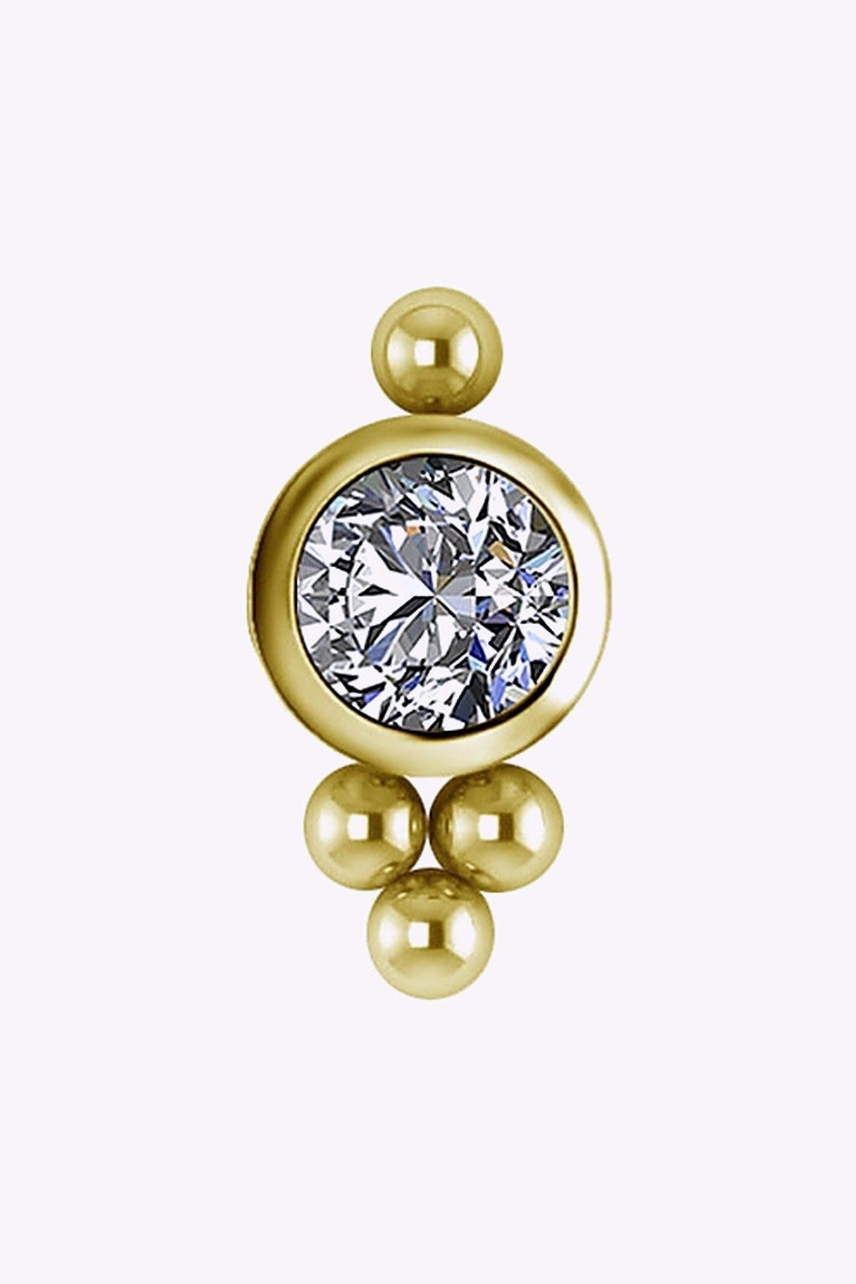 Topp Till Invandigt Gangad Labret Titan Guld Pvd 4