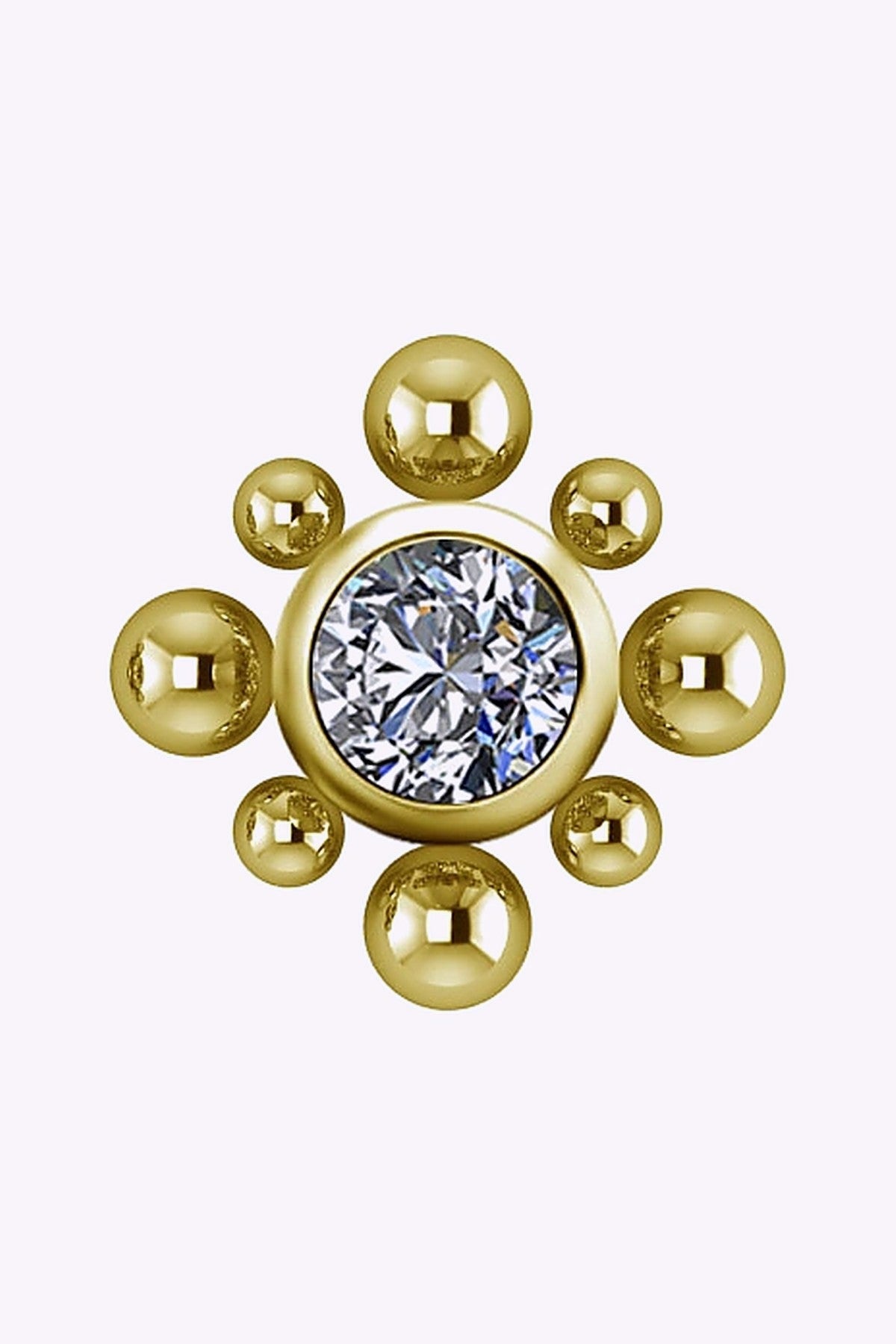 Topp Till Invandigt Gangad Labret Titan Guld Pvd 5