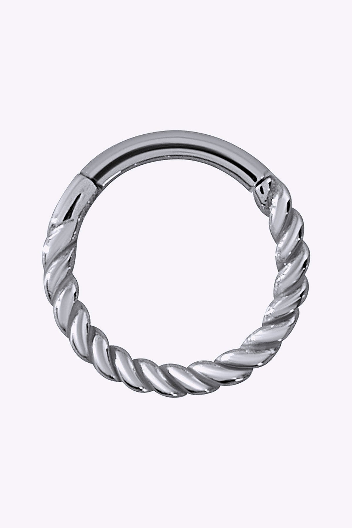 Vackert Twistad Clickerring Sta L 1 Mm