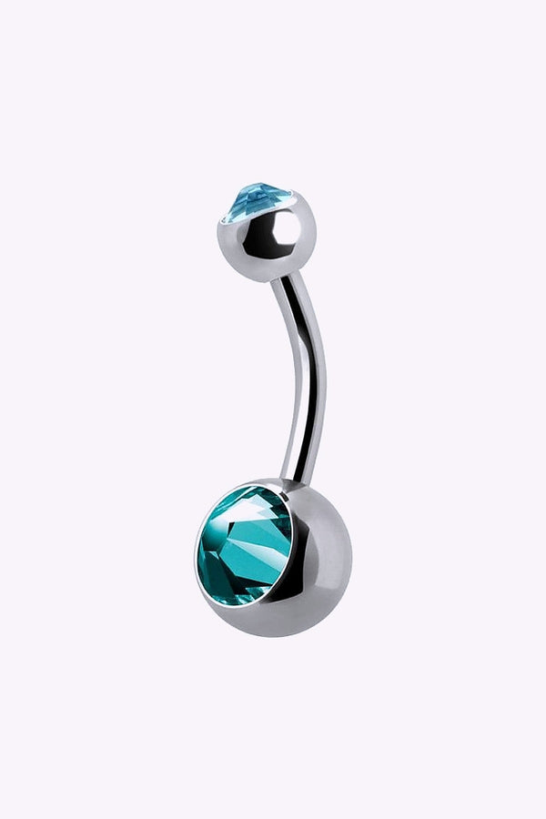 Baby Banana Barbell 4X6 Mm Dubbla Bla Kristaller