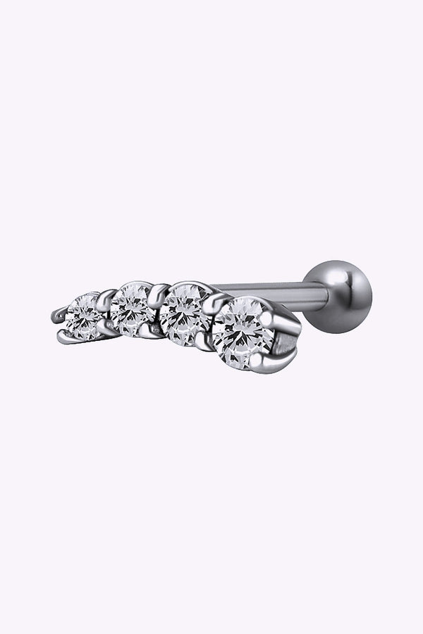 Barbell Bojd Modell Hoger 1 2 Mm 6 Mm Vita Kristaller 2