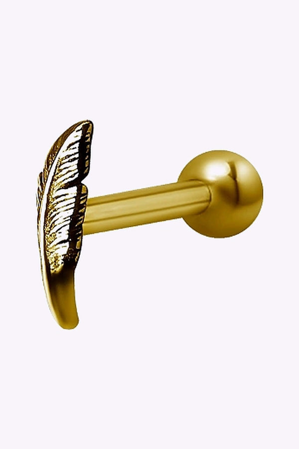 Barbell Micro Fjader Invandigt Gangad 1 2 Mm Guld