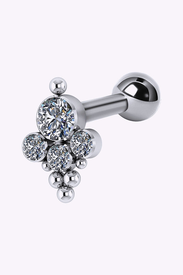Barbell Mostrad Med Kristall 1 2 Mm 6 Mm Titan