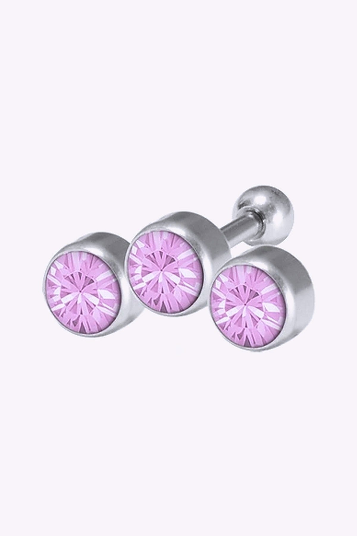 Barbell Rund Fattning 1 2 Mm 3 St Rosa Kristaller