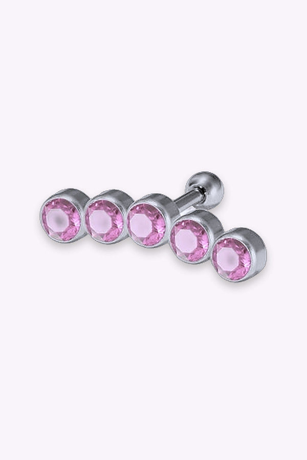Barbell Rund Fattning 5 St Rosa Kristaller