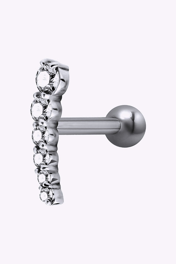 Barbell Till Piercing I Orat 6 St Vita Kristaller Vanster Stal