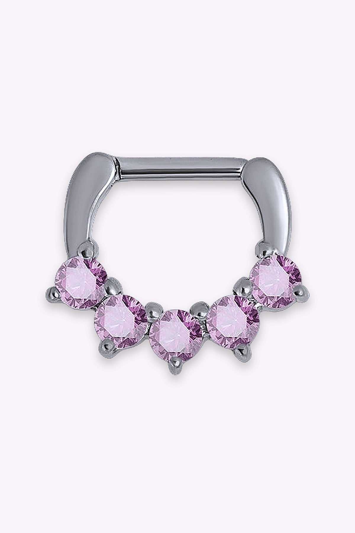 Clicker 1 2 6 Mm Stal Med Rosa Kristall