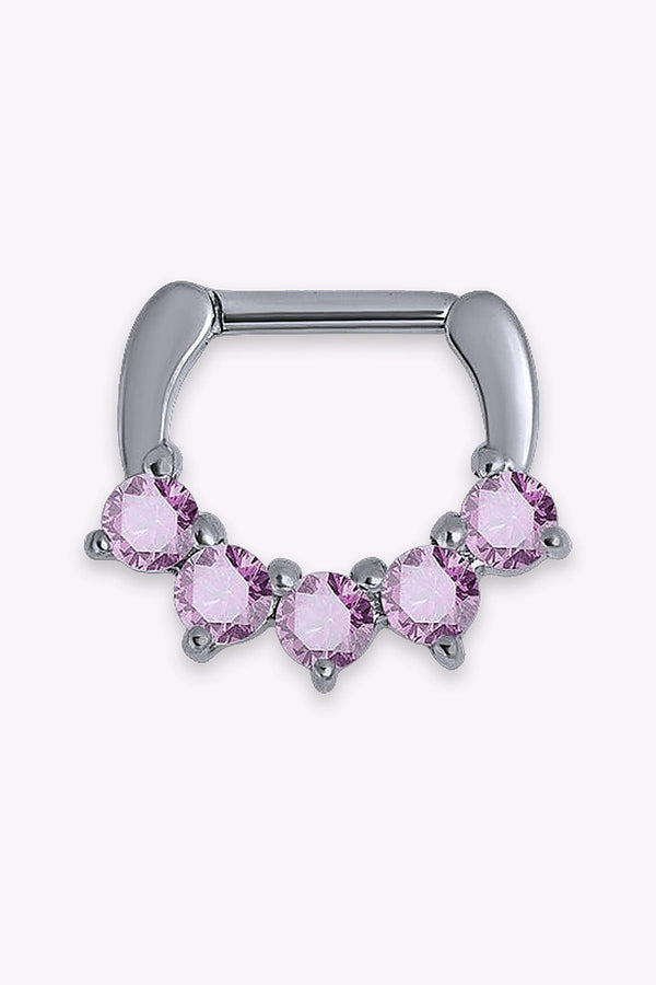 Clicker 1 2 6 Mm Stal Med Rosa Kristall
