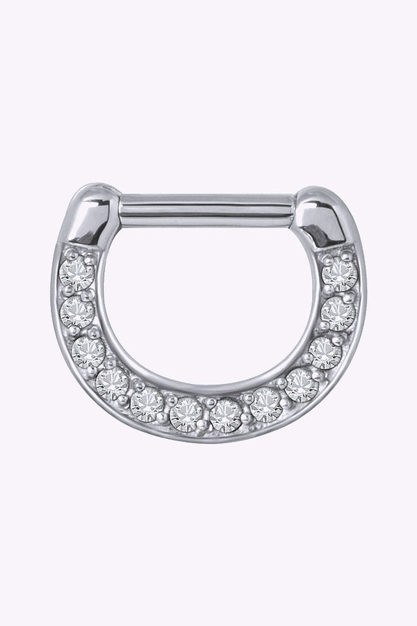Clicker 1 2 6 Och 8 Mm Stal Med Vit Kristall