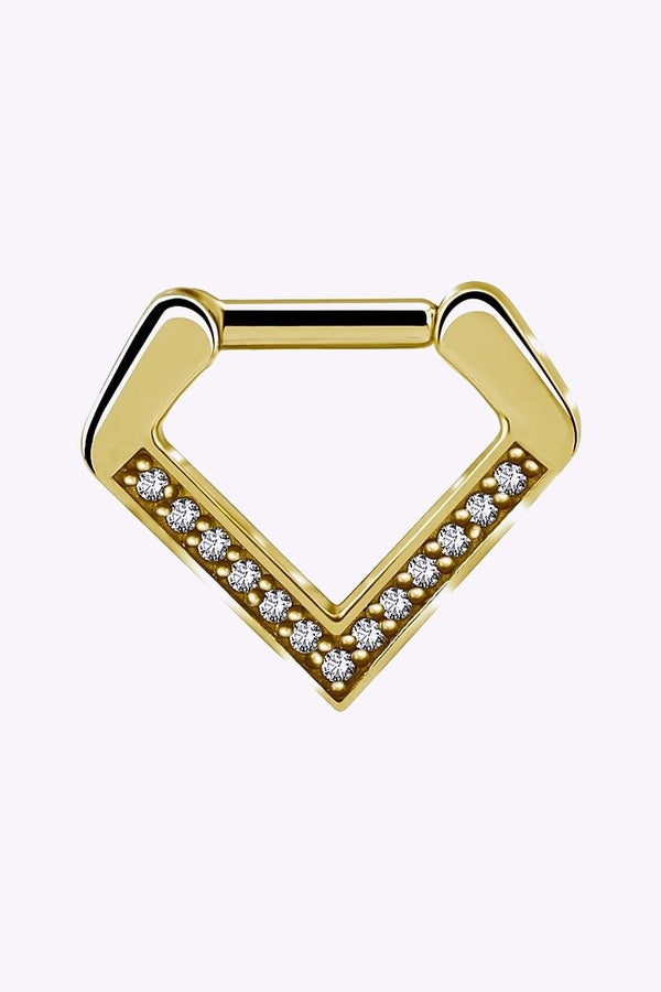 Clicker 1 2 Mm Guld Triangel Kristaller