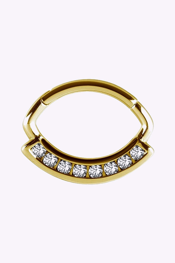 Clicker 1 2 Mm Guld Vita Kristaller