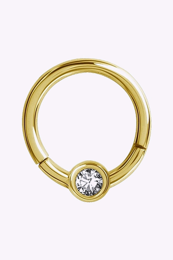 Clicker 1 2 Mm Oppningsbar Guld Vit Kristall