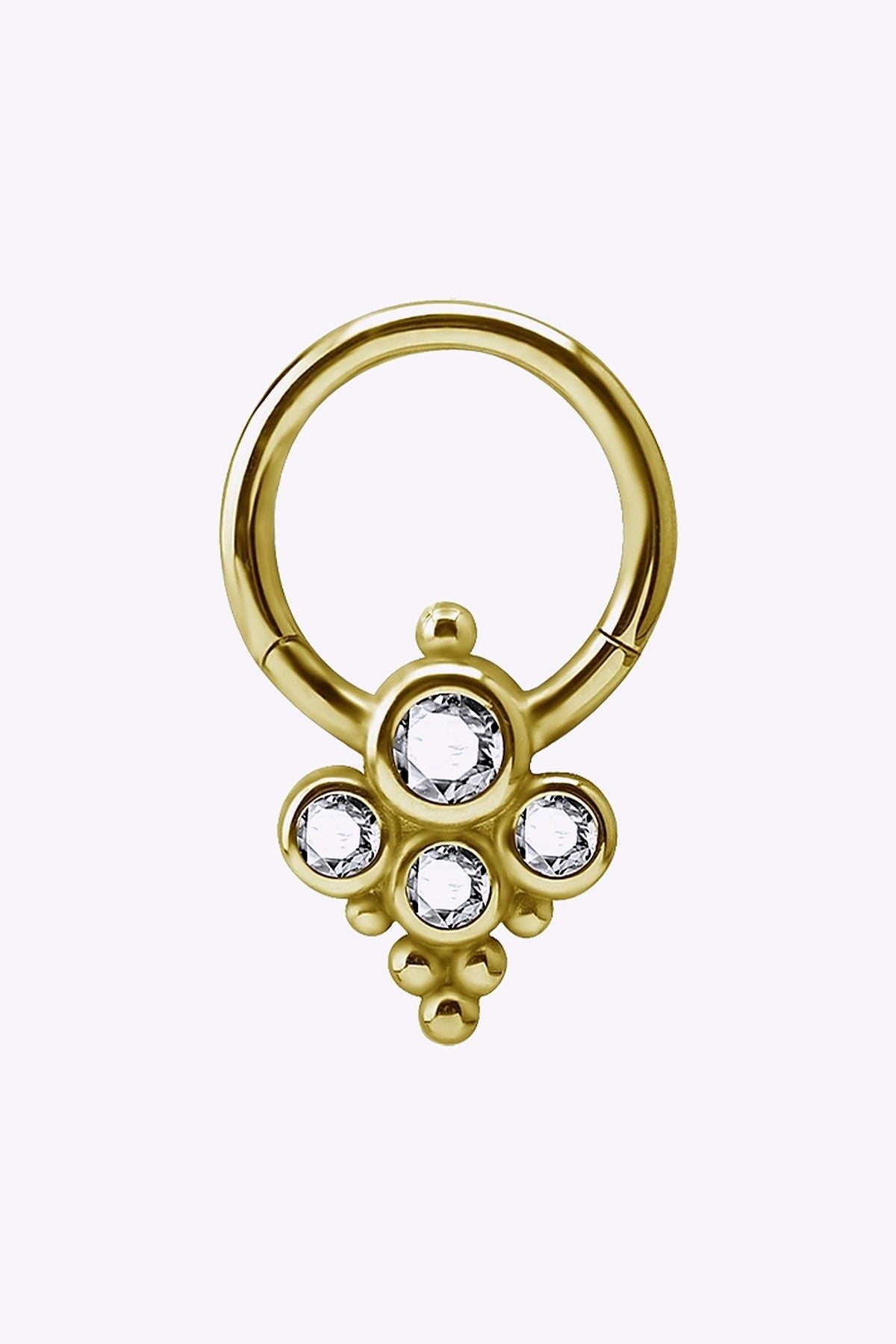 Clicker 1 2 Mm Oppningsbar Guld Vita Kristaller