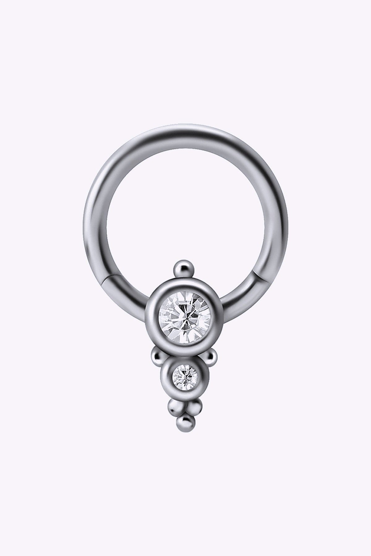 Clicker 1 2 Mm Oppningsbar Stal Vita Kristaller