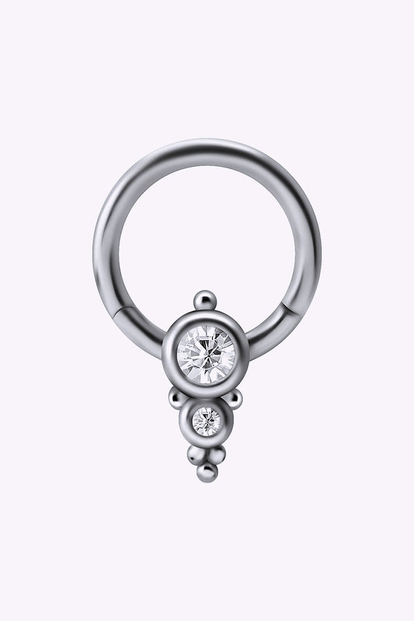 Clicker 1 2 Mm Oppningsbar Stal Vita Kristaller