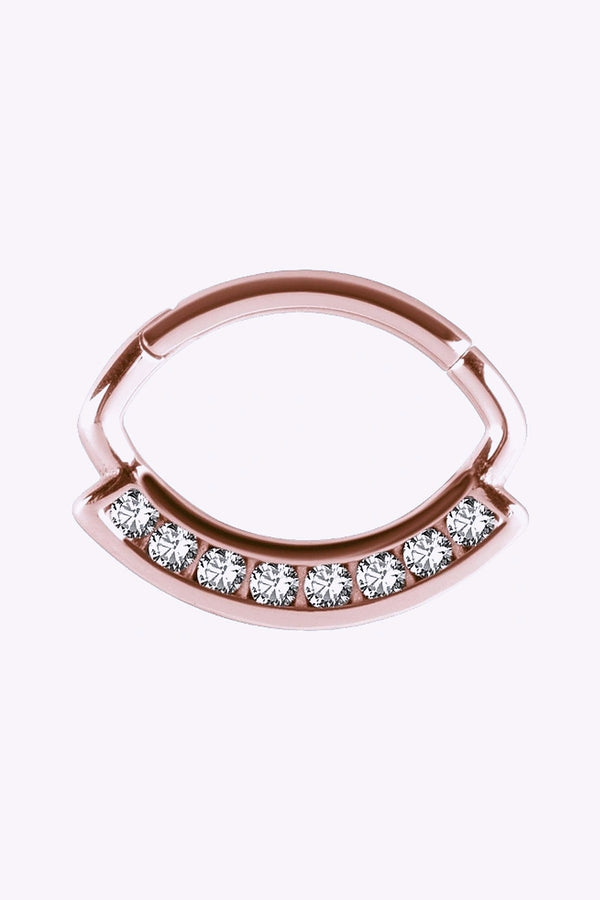 Clicker 1 2 Mm Roseguld Vita Kristaller