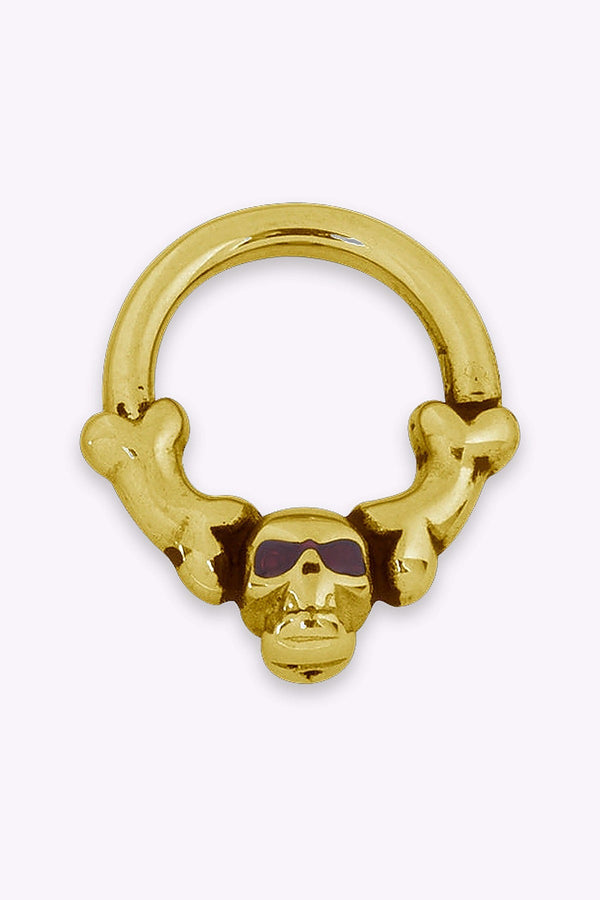 Clicker 1 2 X 8 Mm Doskalle Guld Kristaller