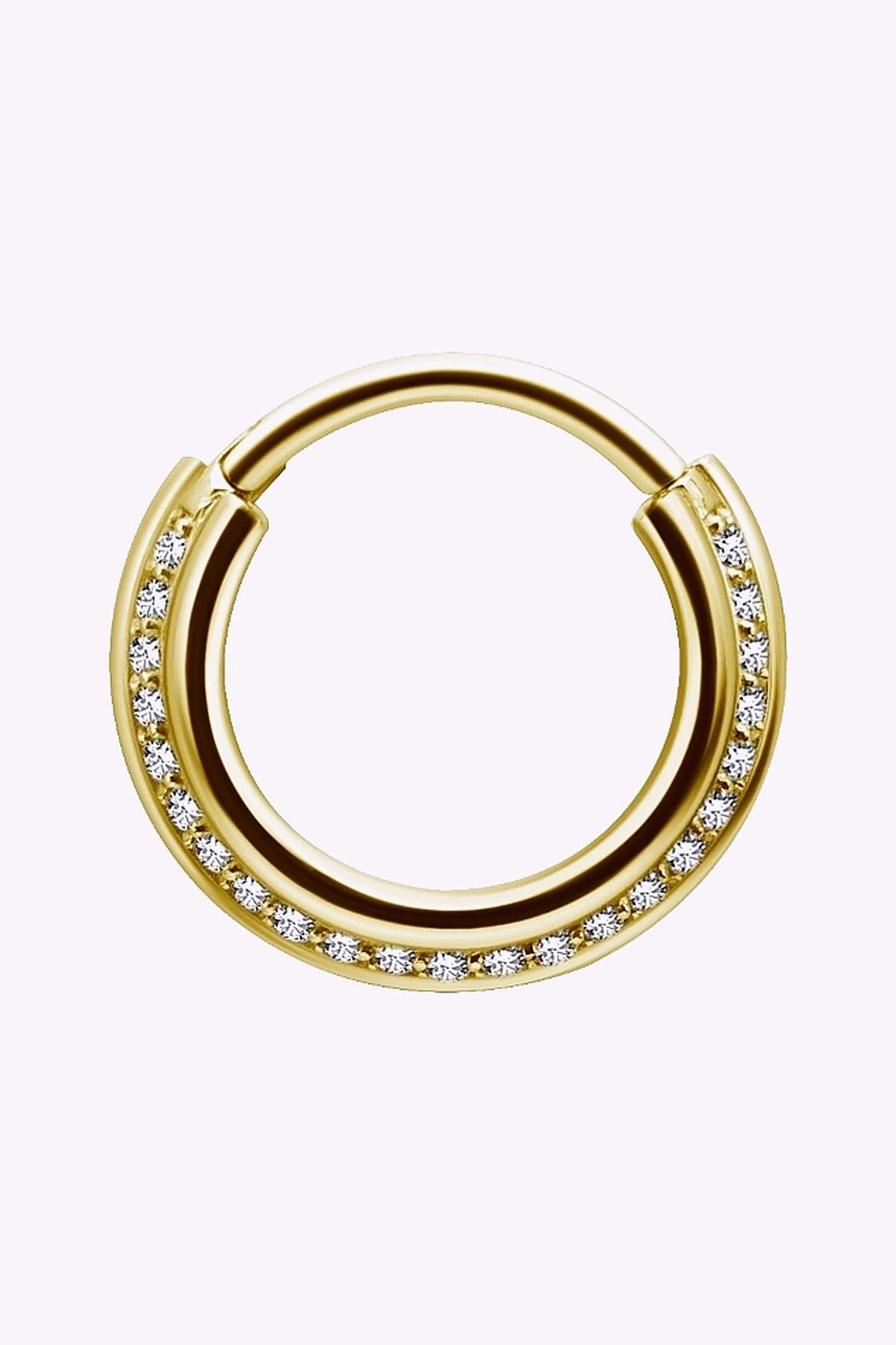Clicker 1 2 X 8 Mm Rundad Med Kristaller Guld
