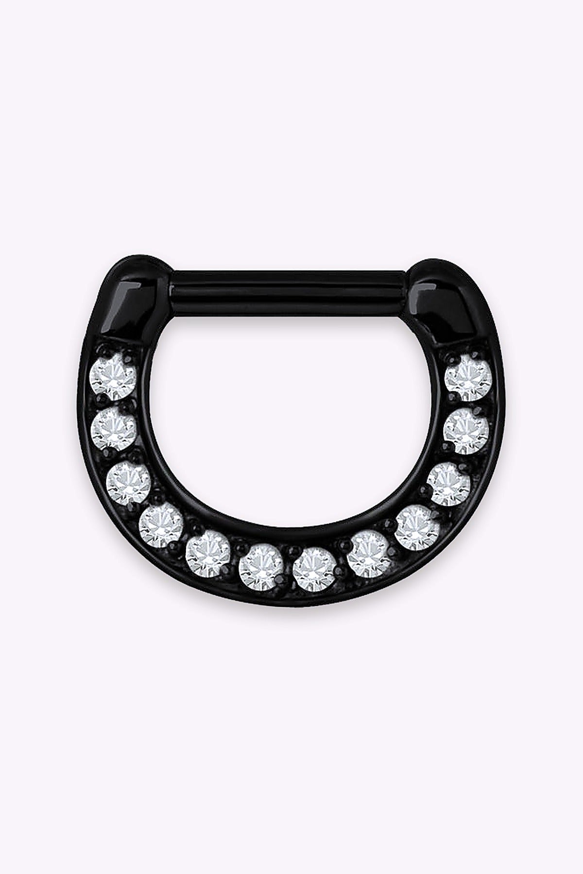 Clicker 1 6 8 Mm Svart Med Vit Kristall