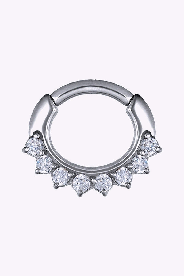 Clicker Curved Small 1 2 Stal Med Vit Kristall