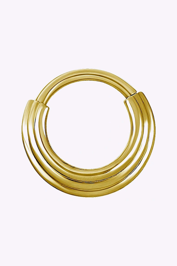 Clicker Hinged Piercingring 1 2 Mm 8 Mm Guld Pvd