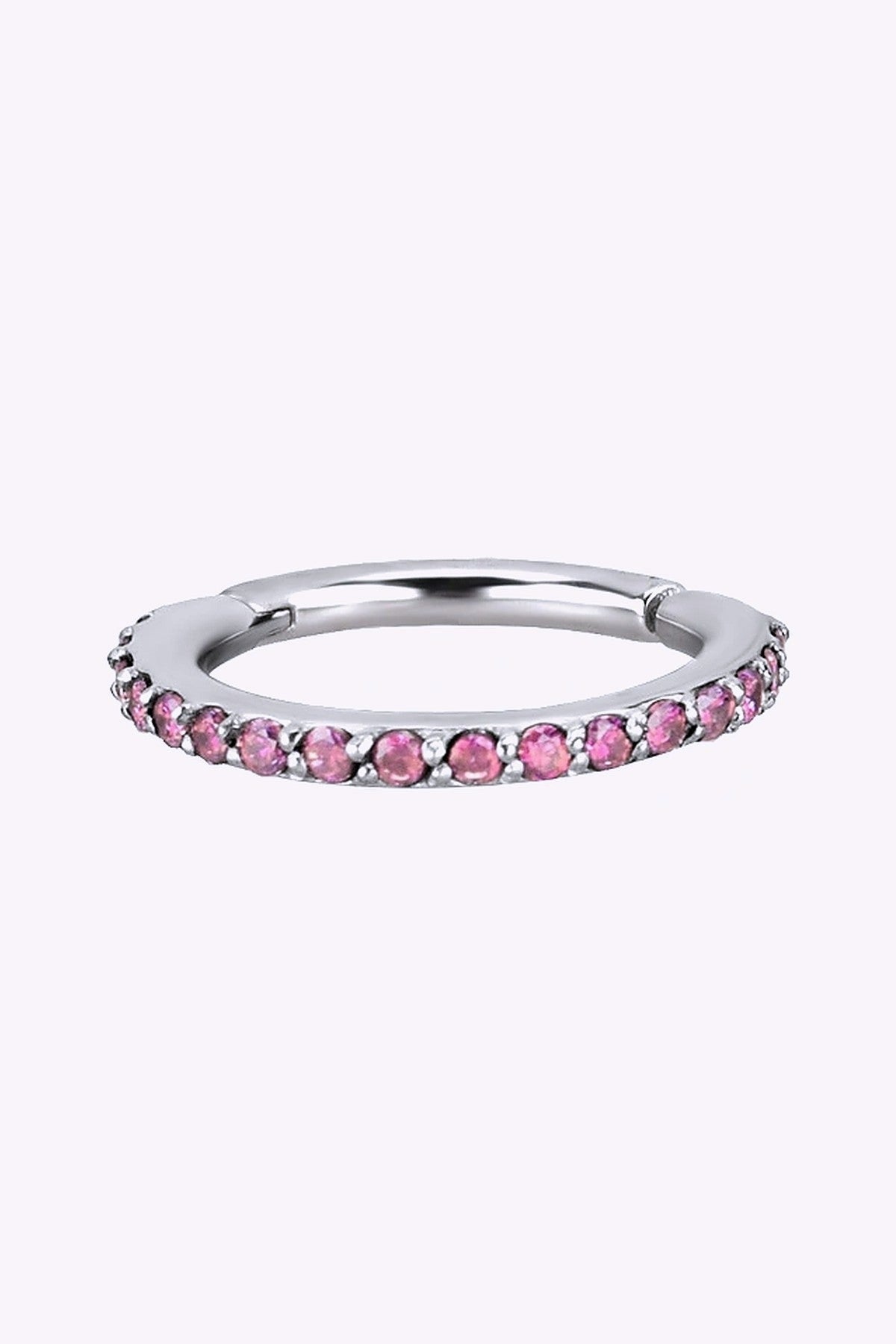 Clicker Large 1 2 Oppningsbar Stal Rosa Kristaller