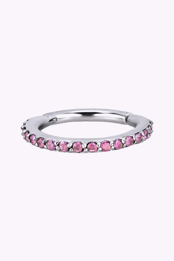 Clicker Large 1 2 Oppningsbar Stal Rosa Kristaller