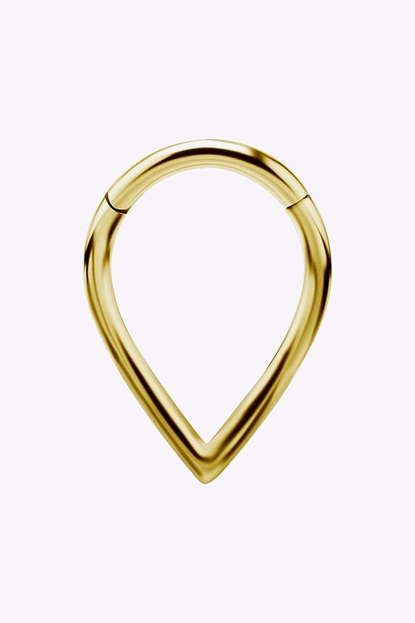 Clicker Oval I Pvd 24K Guldplaterat Kirurgiskt Stal