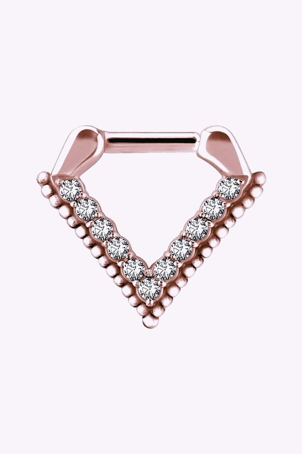 Clicker Roseguld Triangel Kristaller