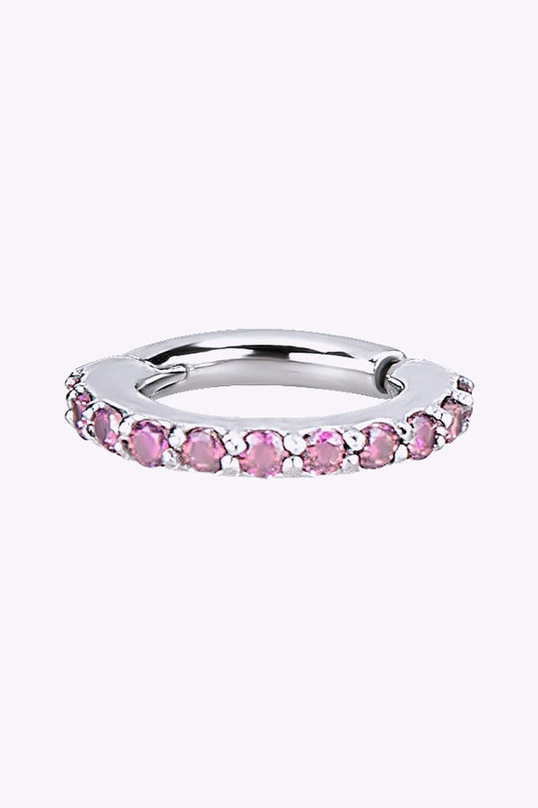 Clicker Small 1 2 Oppningsbar Stal Rosa Kristaller