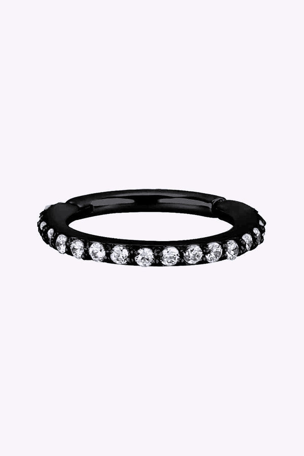 Clicker Small 1 2 Oppningsbar Svart Pvd Vita Kristaller 2
