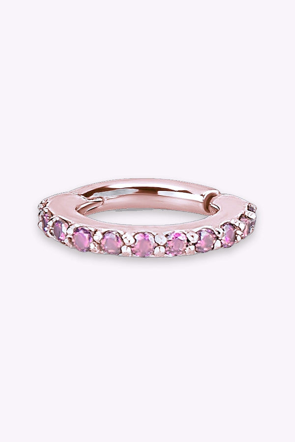 Clicker Small 1 2 X 6 Mm Roseguld Rosa Kristaller
