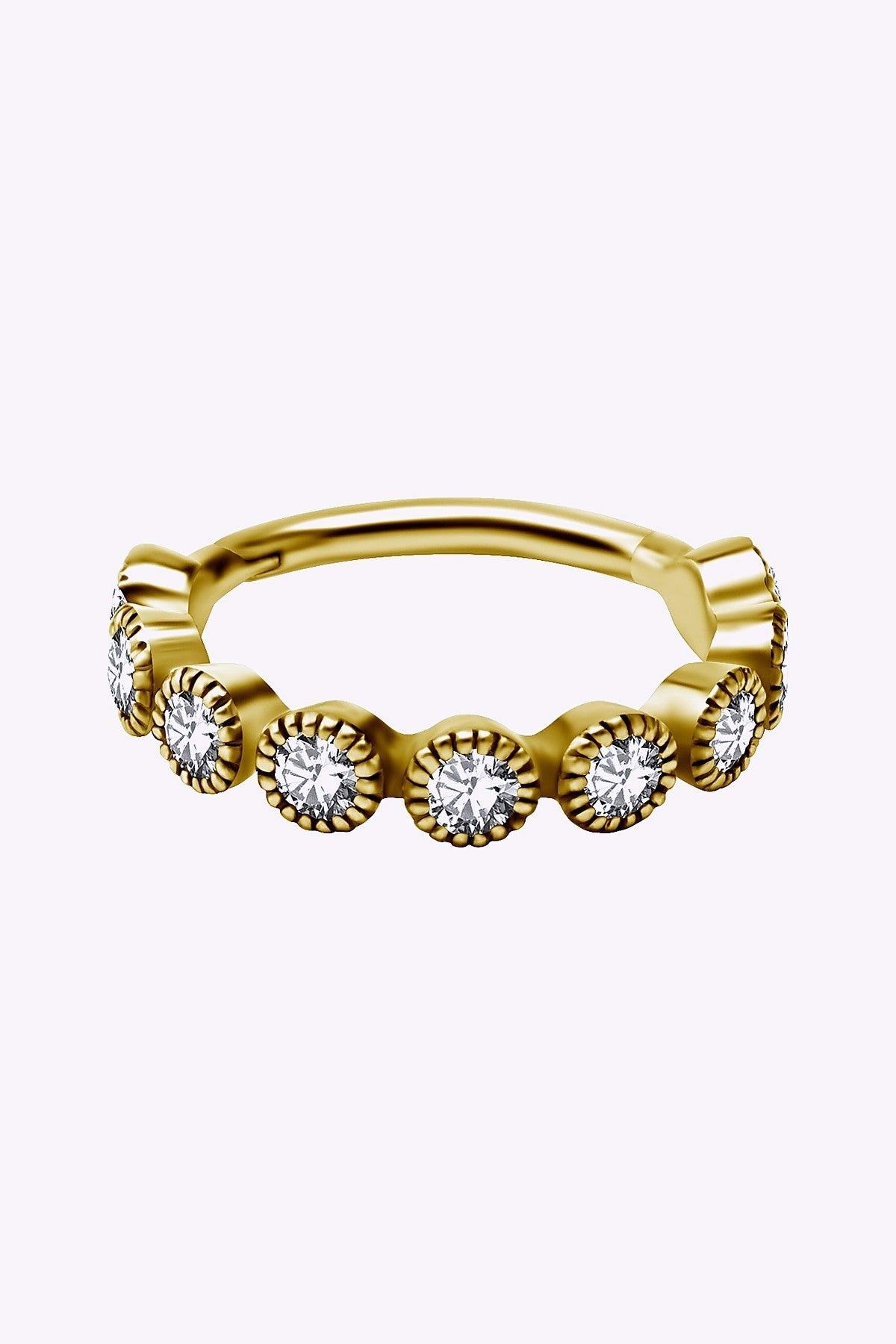 Clicker Till Conch Diamantfattade Kristaller 24K Guld Pvd