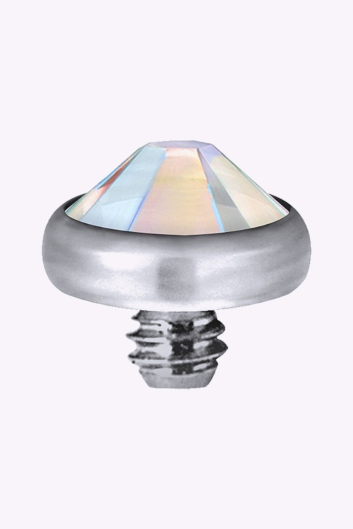 Dermal Anchor Titan 7 Mm Regnbagsskimrande Kristall