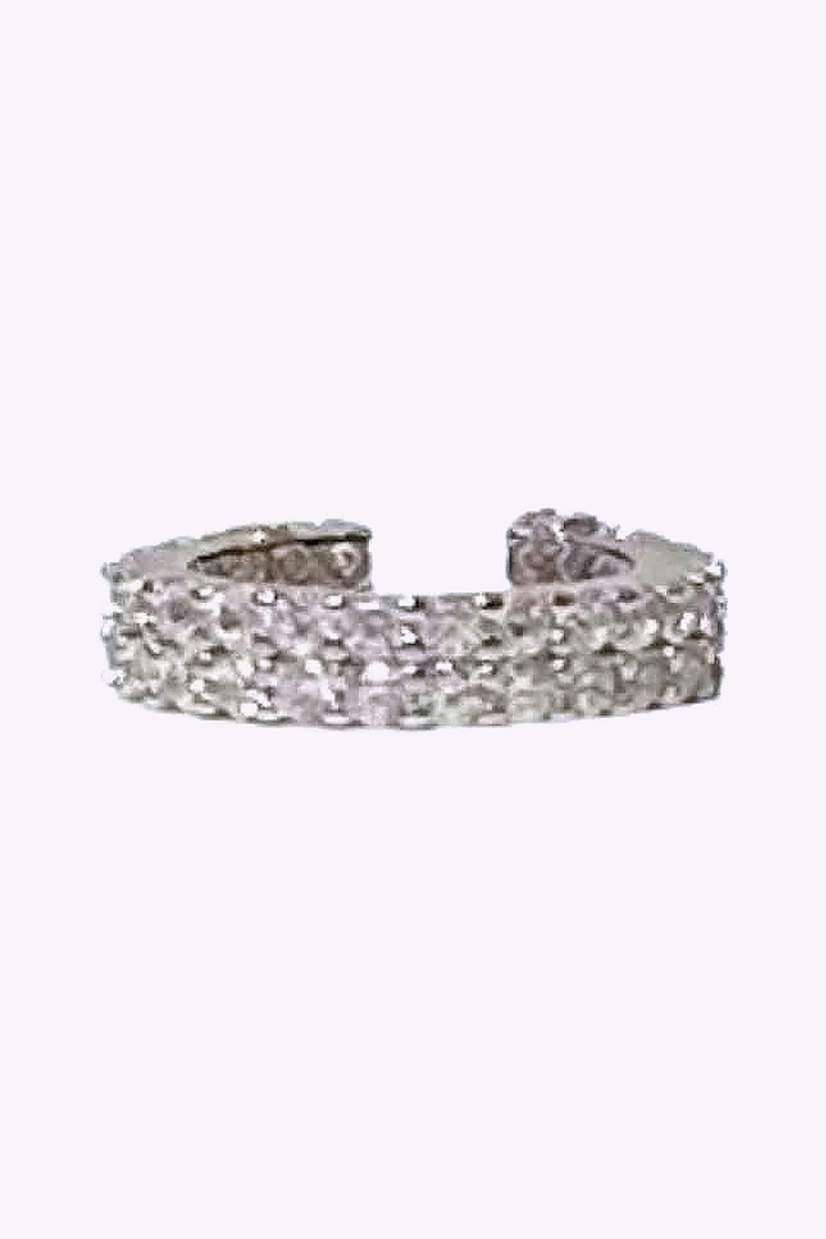 Ear Cuff Akta Silver Dubbelradig Med Kristaller