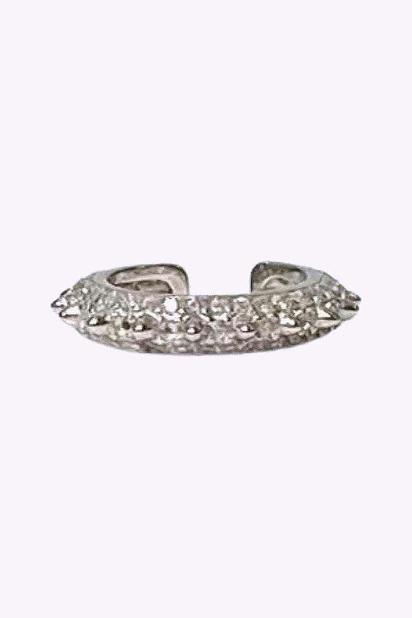 Ear Cuff Akta Silver Med Kristaller 3