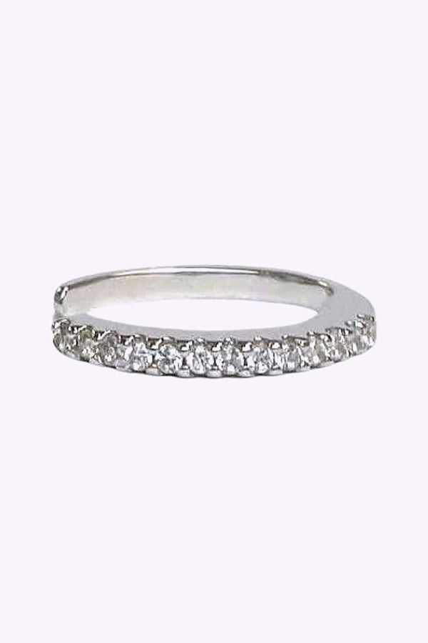 Earcuff Akta Silver Med Kristaller Enkelradig Fake Earcuff