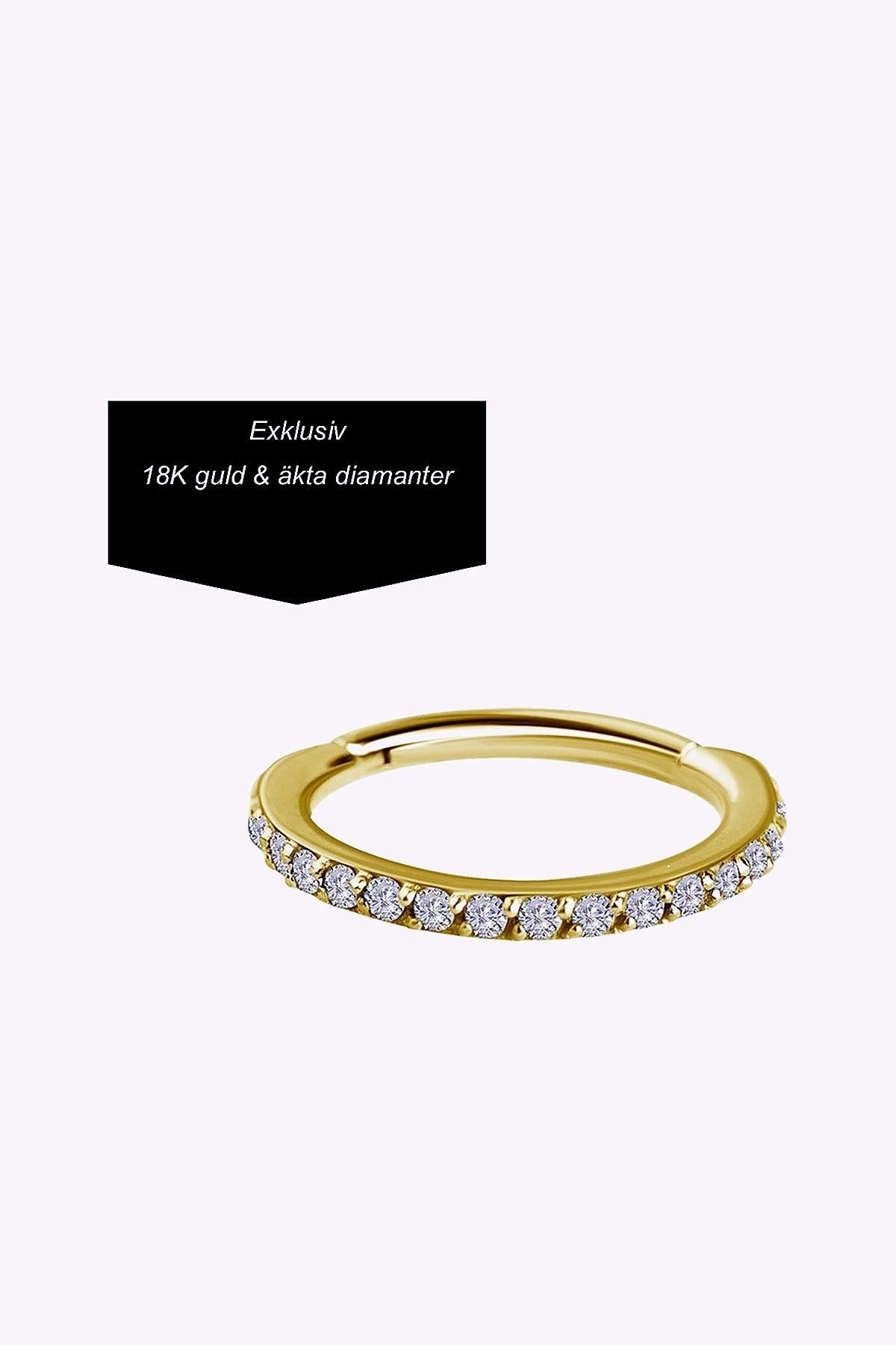 Exklusiv Clicker I 18K Guld Med Akta Diamanter Wowsmycke