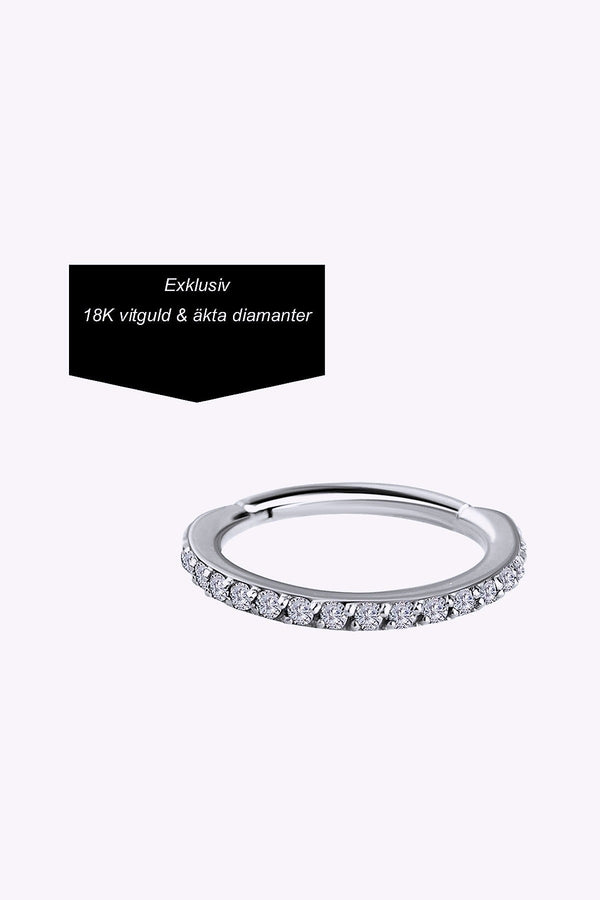 Exklusiv Clicker I Vitguld Med Akta Diamanter Wowsmycke