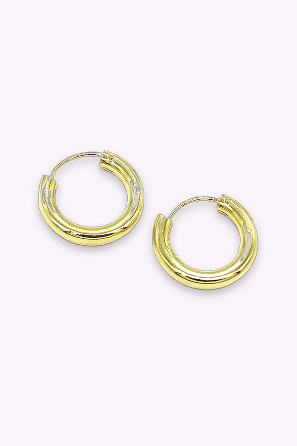 Guldplaterade Silver Hoops Azima