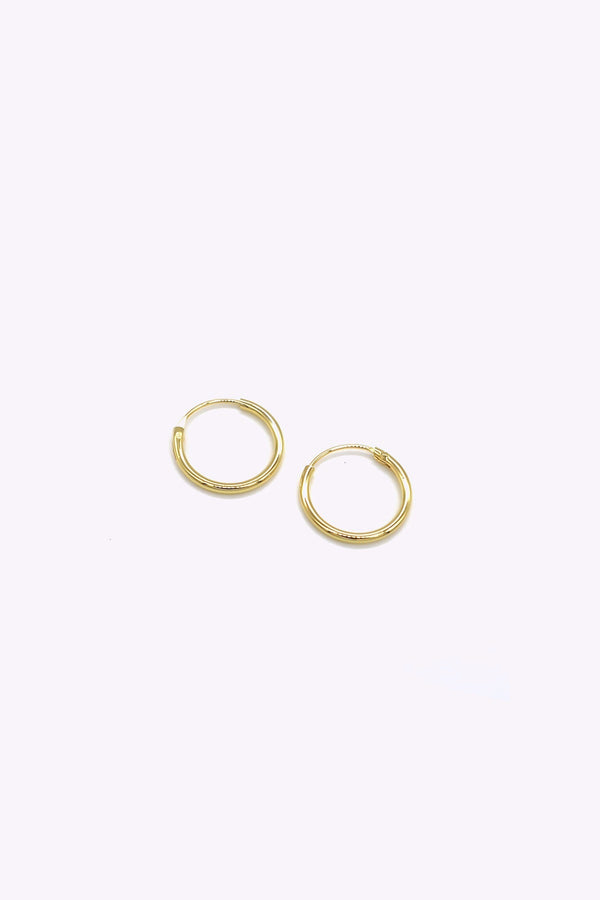 Guldpläterade silver hoops | BADIA
