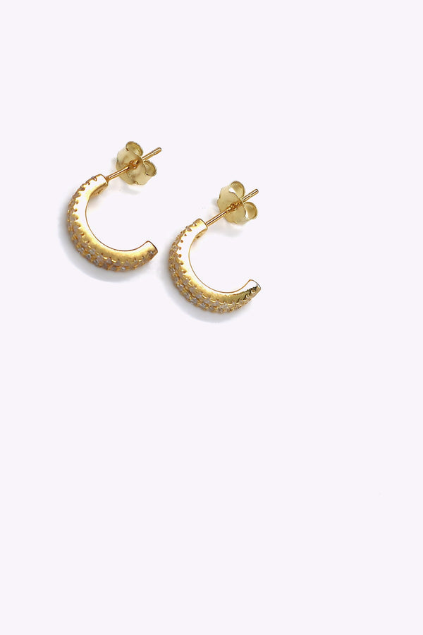 Guldpläterade silver hoops | CELMIRA