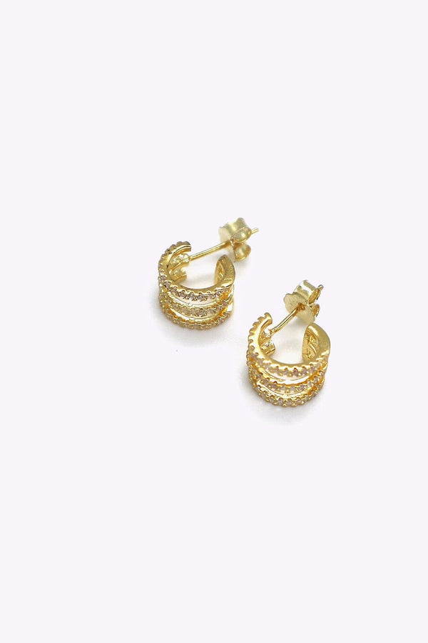 Guldplaterade Silver Hoops Derifa