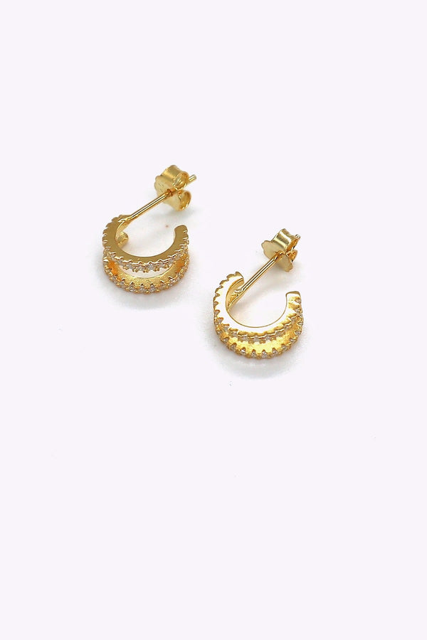 Guldplaterade Silver Hoops Dunia