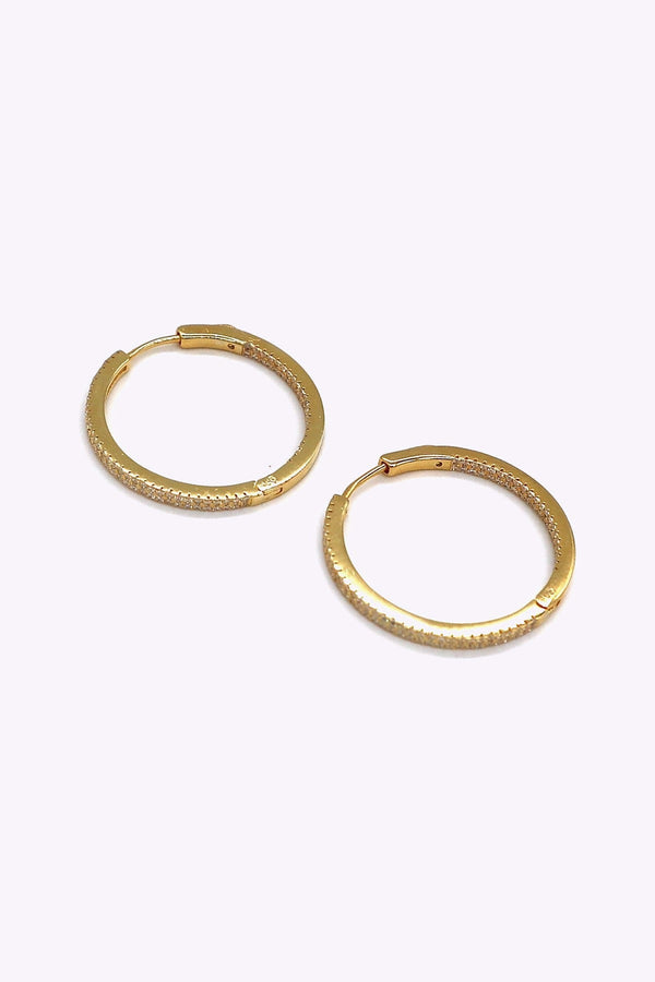 Guldplaterade Silver Hoops Ezina
