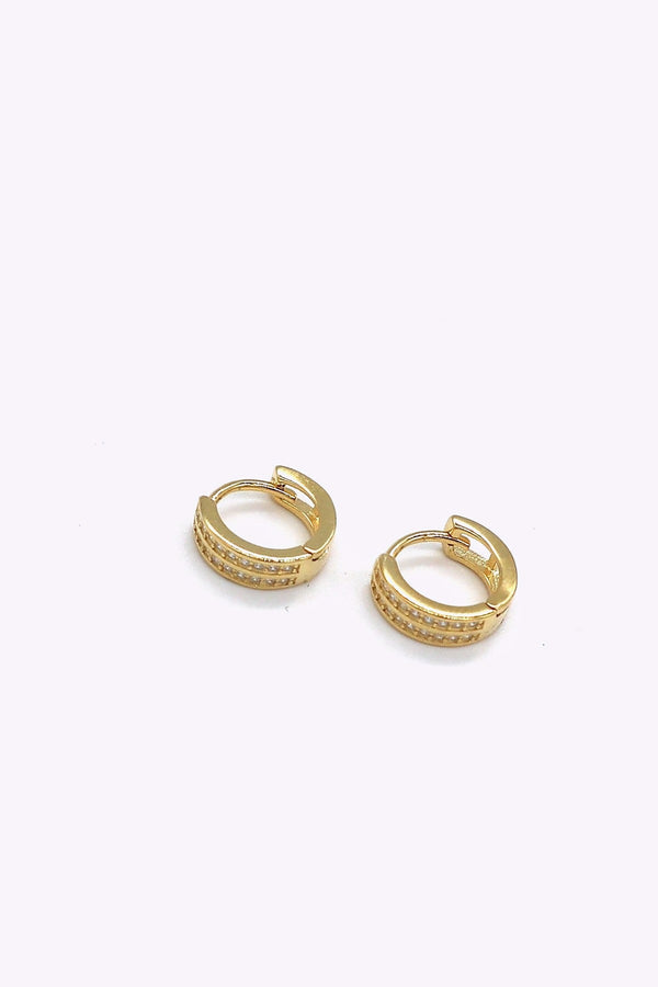 Guldplaterade Silver Hoops Faiza