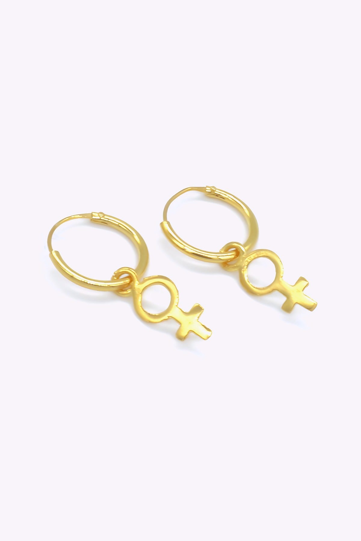 Guldpläterade silver hoops | NELLIE