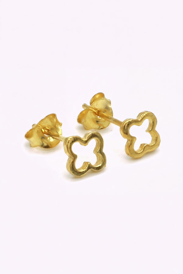 Guldplaterade Silver Studs Abla