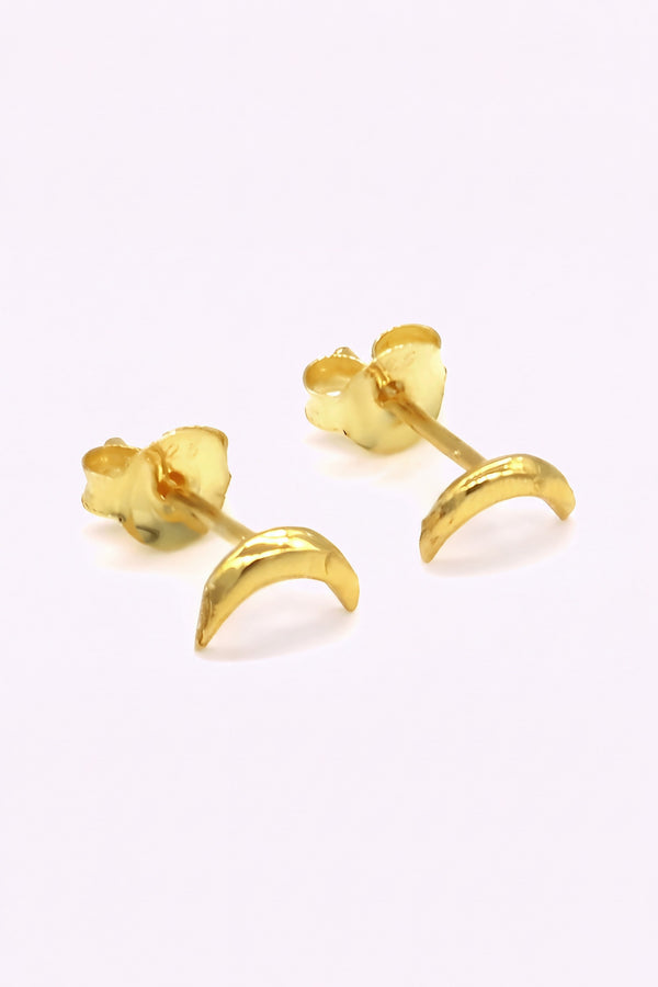 Guldpläterade silver studs | ADELMIRA