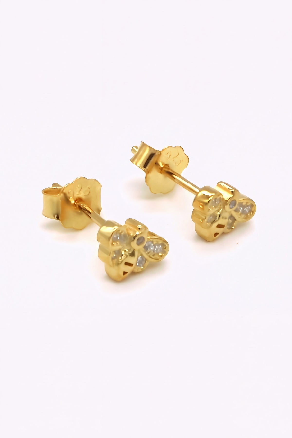 Guldpläterade silver studs | ALEAHA
